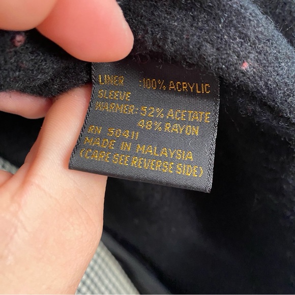 Vintage Fleet Street Black White Gingham Trench Coat - Picture 5 of 7